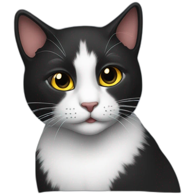 Schwarze Katze mit heiligenschein emoji