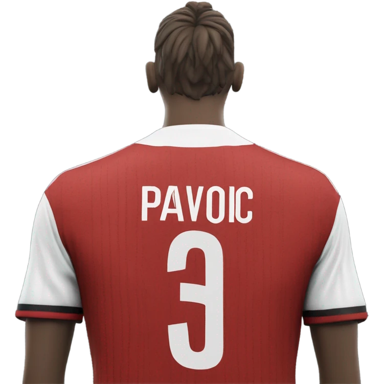 Milan jersey is turned backwards and says Pavlovic emoji