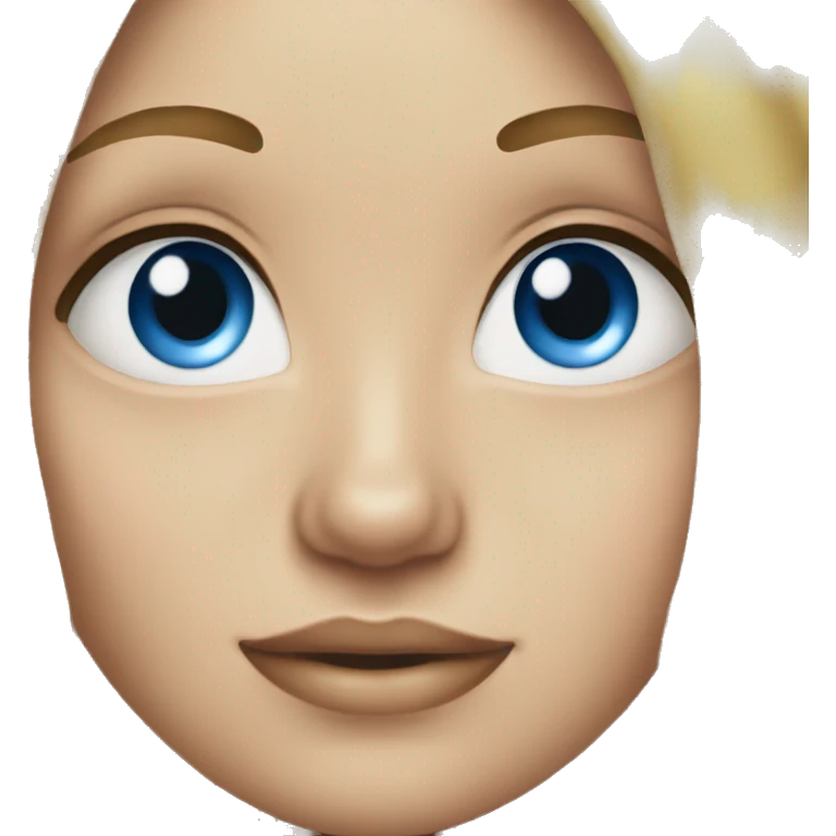 Girl Blonde hair blue eye emoji