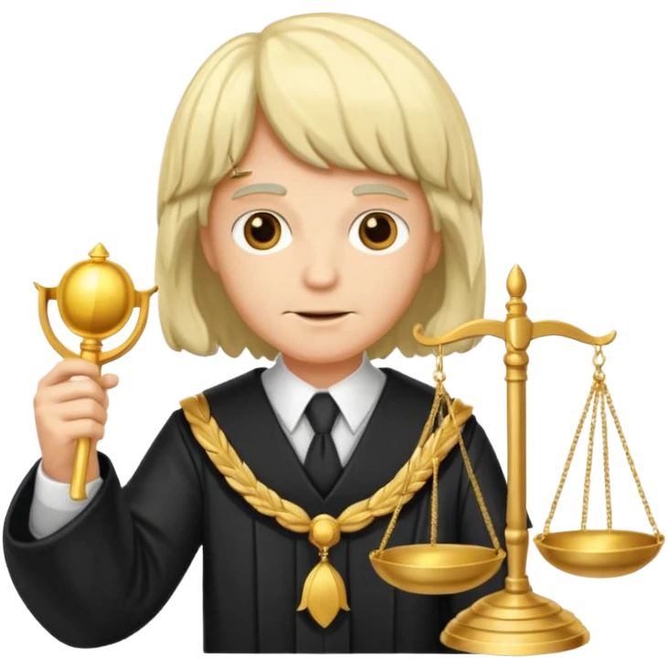 Fancy judge with golden scales emoji
