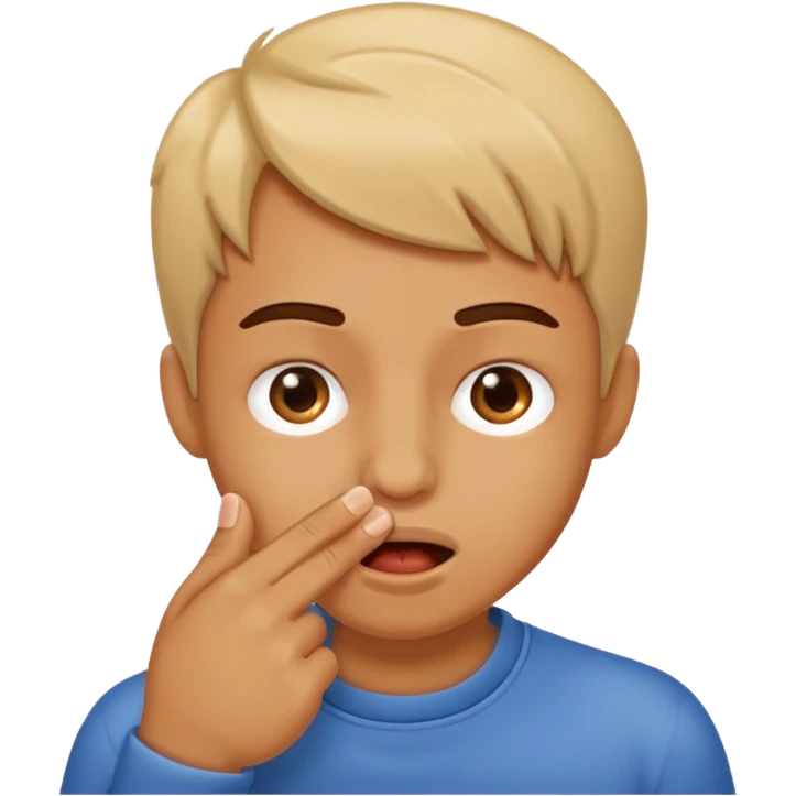 Una cara mordiendose el dedo  emoji