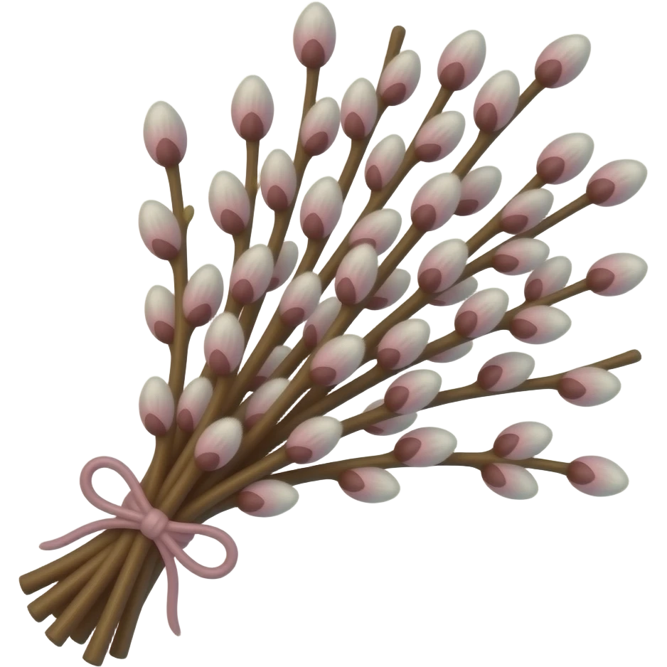 pussy willow  branches bouquet emoji