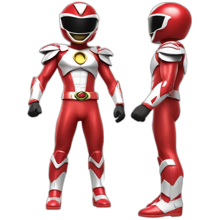 red power ranger asking emoji