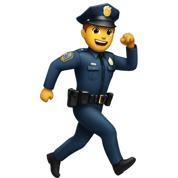 a cop running emoji