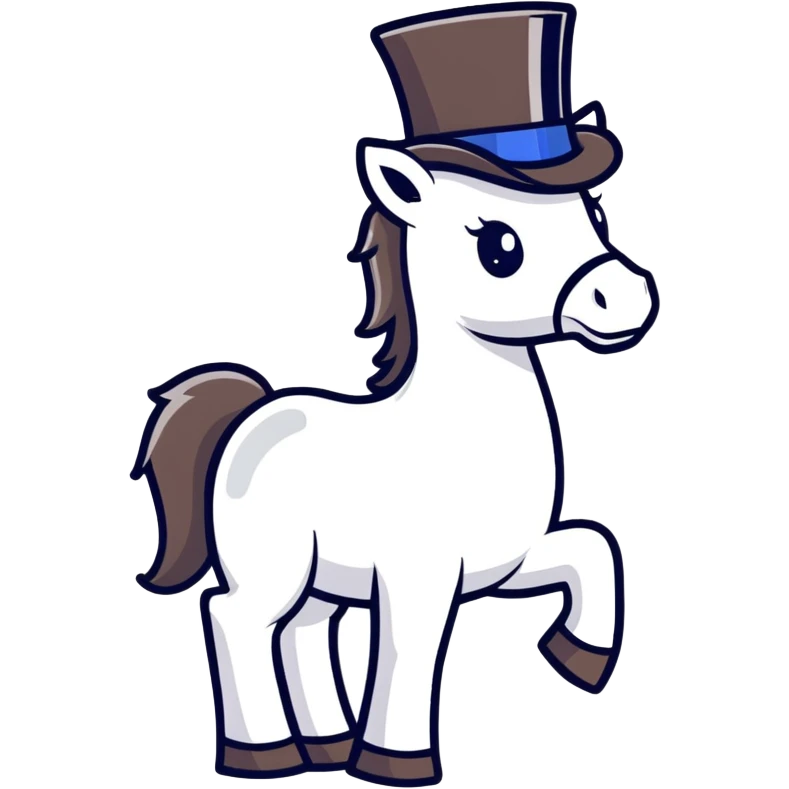 Horse Smith a top hat emoji