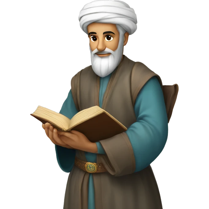 Nizami Ganjavi persian medieval author with a book in hands emoji