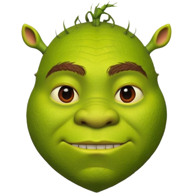 heart emoji but shrek style minimalistic emoji