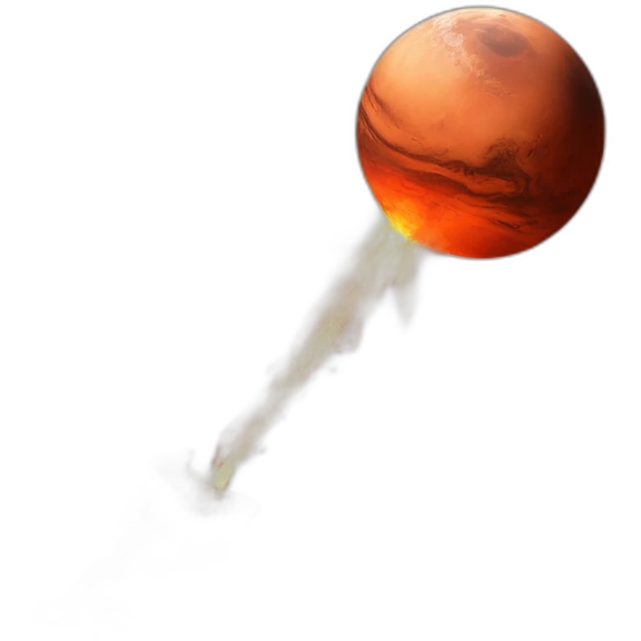 mars colliding with earth while elon eatching emoji