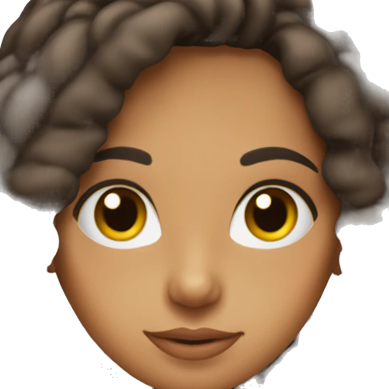 Beautiful brunette latin girl emoji