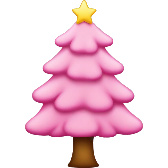 Pink chrismas tree emoji