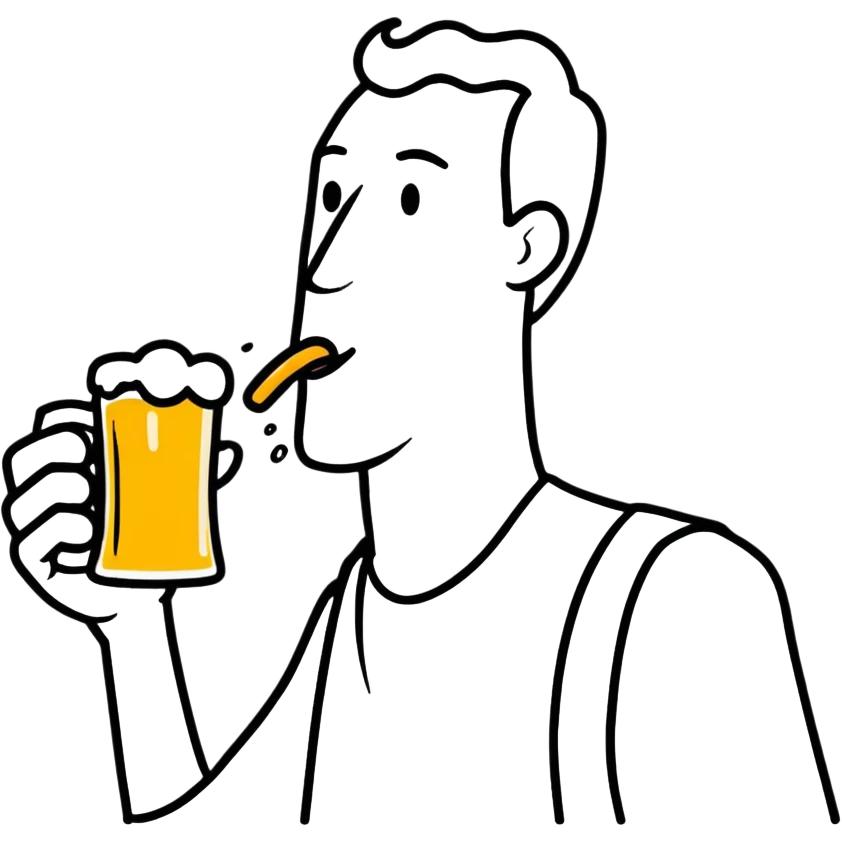 Man drinking beer emoji