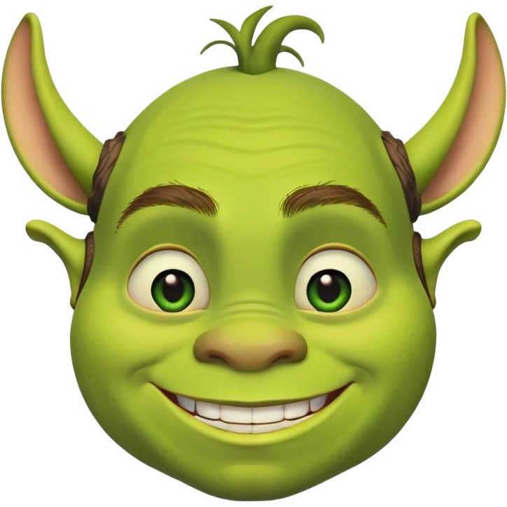 Shrek with a dick emoji