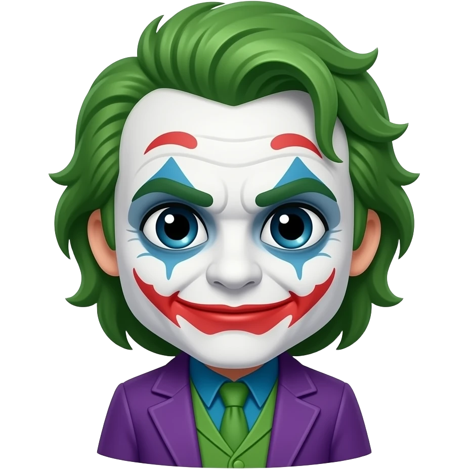 joker chibi head and shoulder emoji