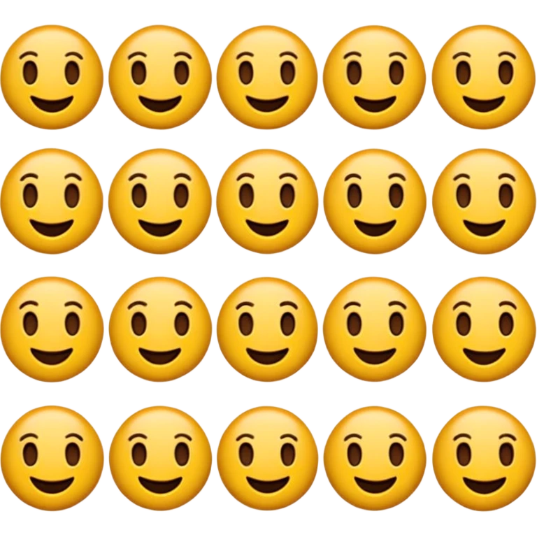 Koyu renk, dağınık dalgalı saçlı, kısa kahküllü, yuvarlak gözlüklü ve büyük kahverengi gözlü bir genç kadının yüzünü gösteren emoji tarzı illüstrasyon. Hafif bir gülümseme veya tatlı bir sırıtış ifadesi var. Cilt tonu açık. emoji