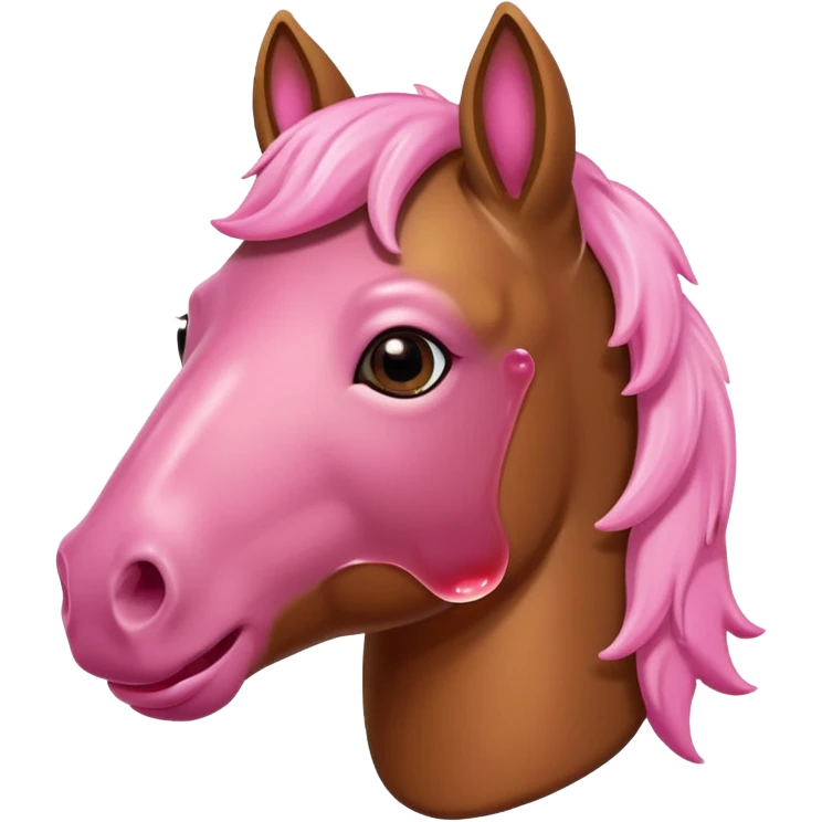 Horse with a gummy bear head emoji