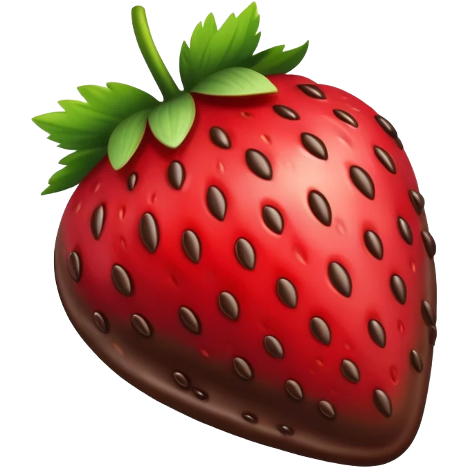 Chocolate covered strawberry  emoji