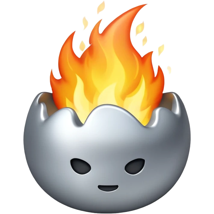 Silver fire  emoji