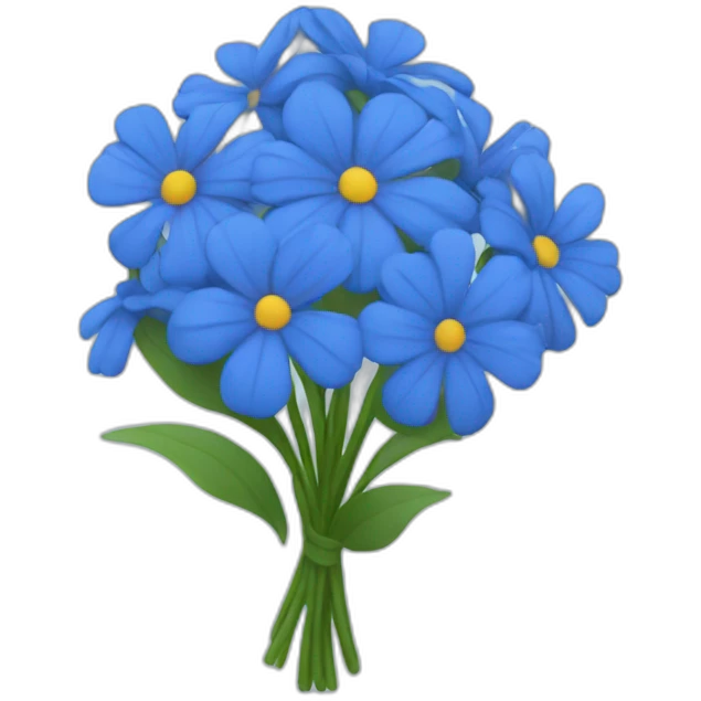 Blue flower bouquet emoji