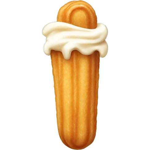 Filled cream churro  emoji
