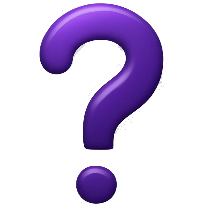 darkish purple question mark emoji
