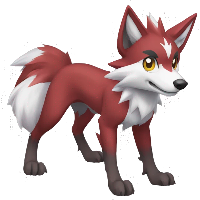 Lycanroc-Zoroark-Poochyena full body emoji