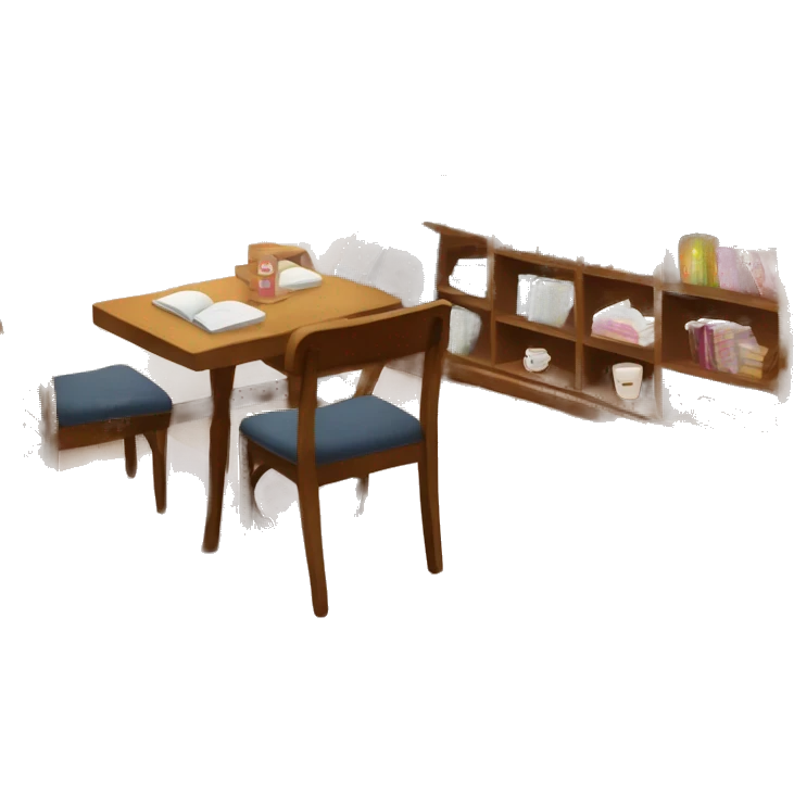 bookstore cozy coffee bakery reading nook emoji
