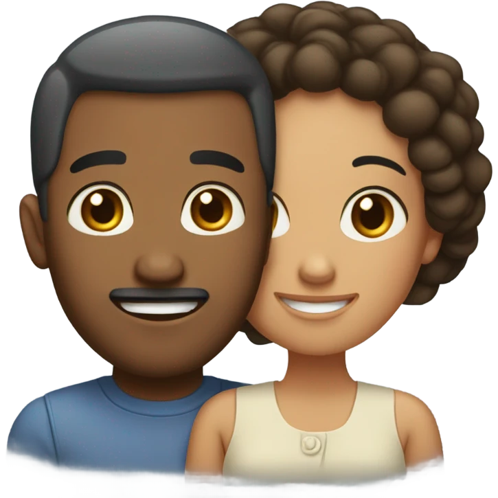 Husband and wife biracial  emoji