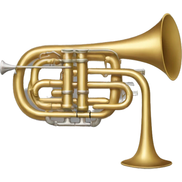 a brass instrument that uses a sliding tube to change the pitch of the notes it play emoji