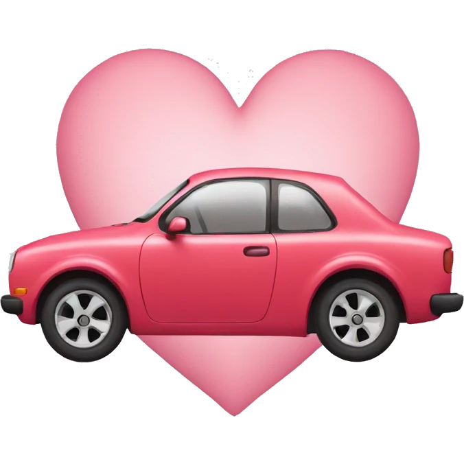 car with heart emoji