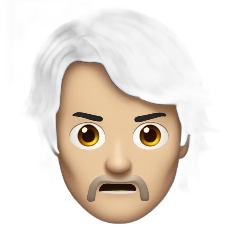 mads mikkelsen as an angry black haired vampire emoji