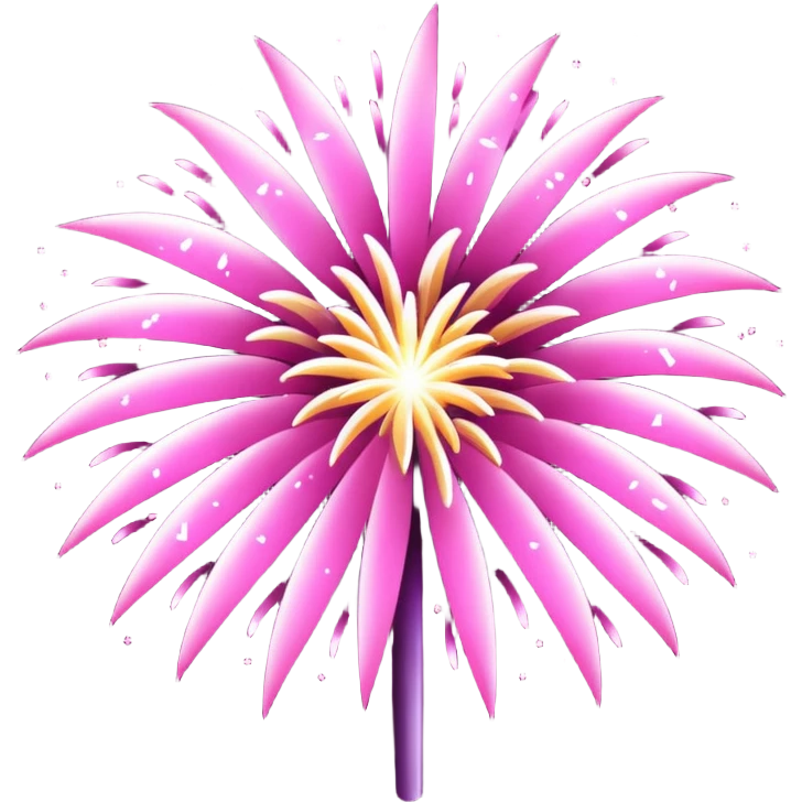 pink fireworks emoji