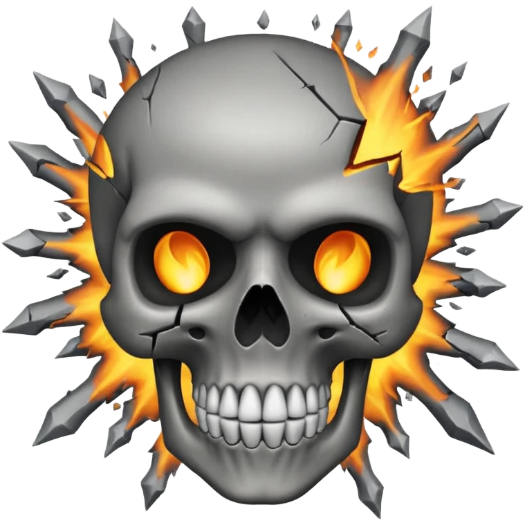 Exploding skull emoji emoji