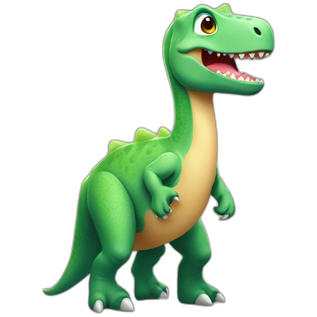 Dinosaure with love arround him emoji