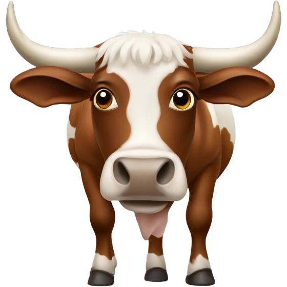 Brown longhorn cow emoji