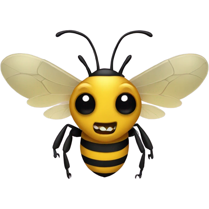 Freaky bee emoji