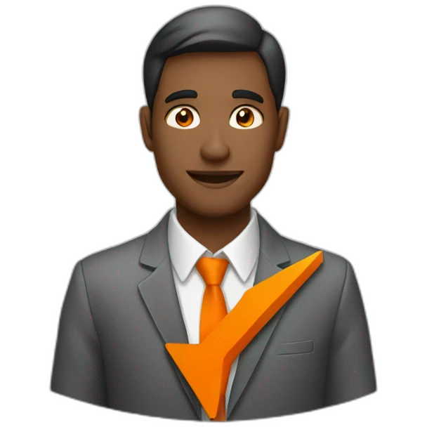 trader men with orange arrow emoji