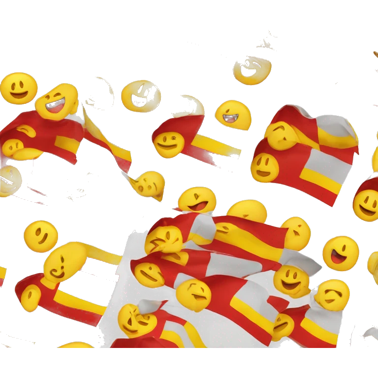 Un drapeau rouge et jaune avec le mot écrit dessus zapa emoji