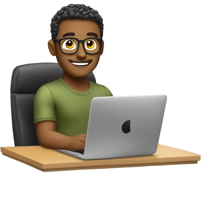 Happy developer coding  emoji