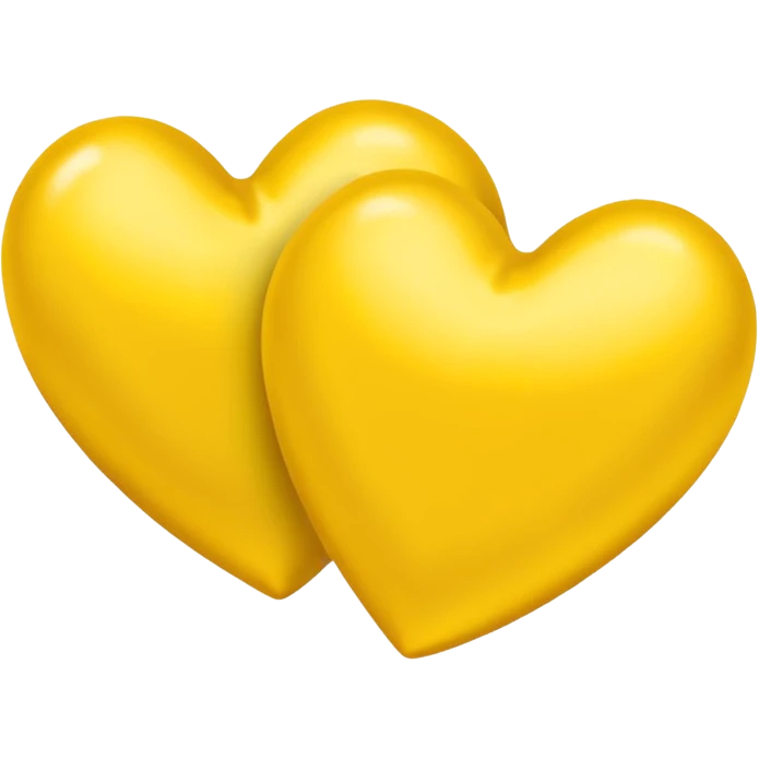 2 yellow Satin hearts emoji