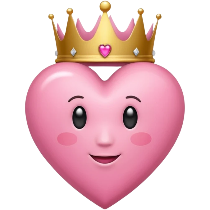 appls defeault pink heart with a crown emoji