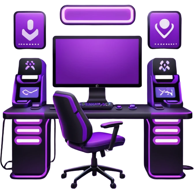 purple gaming setup emoji