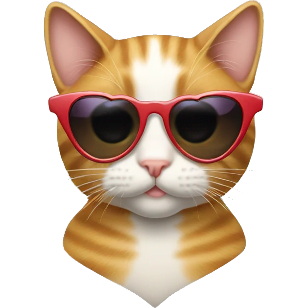 Cat with heart sunglass emoji