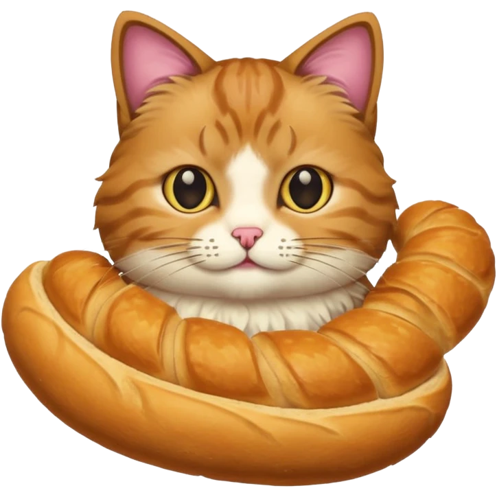 Cat with Loaf of bread emoji