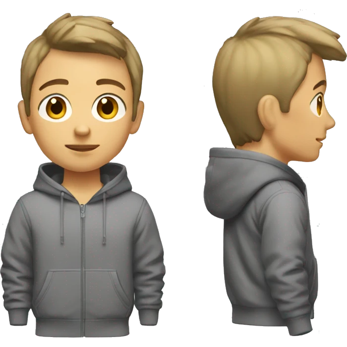 boy wtih short hair very fair skin and headphones and nike tech fleece emoji