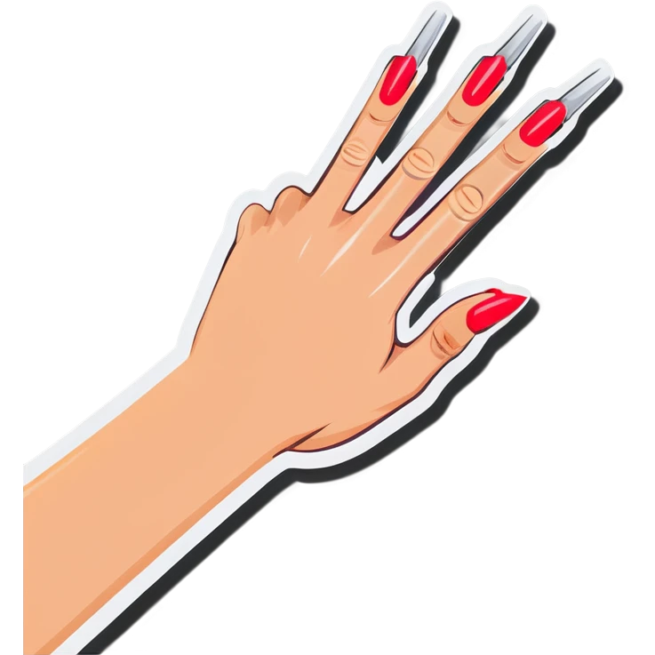 Hand with nails emoji