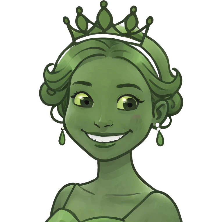 smiling girl with tiara in Paris emoji