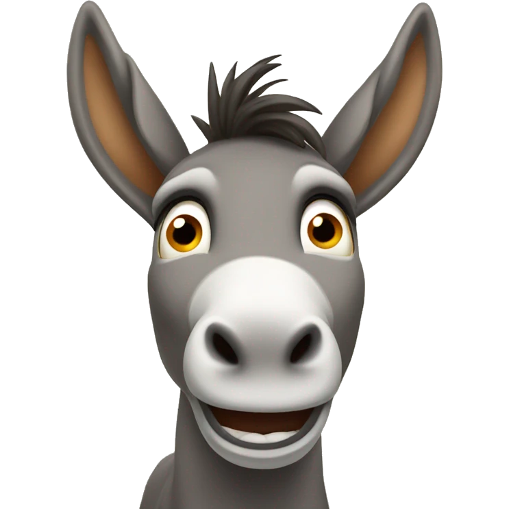 Shocked donkey emoji
