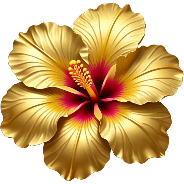 Gold hibiscus with 5 petals  emoji