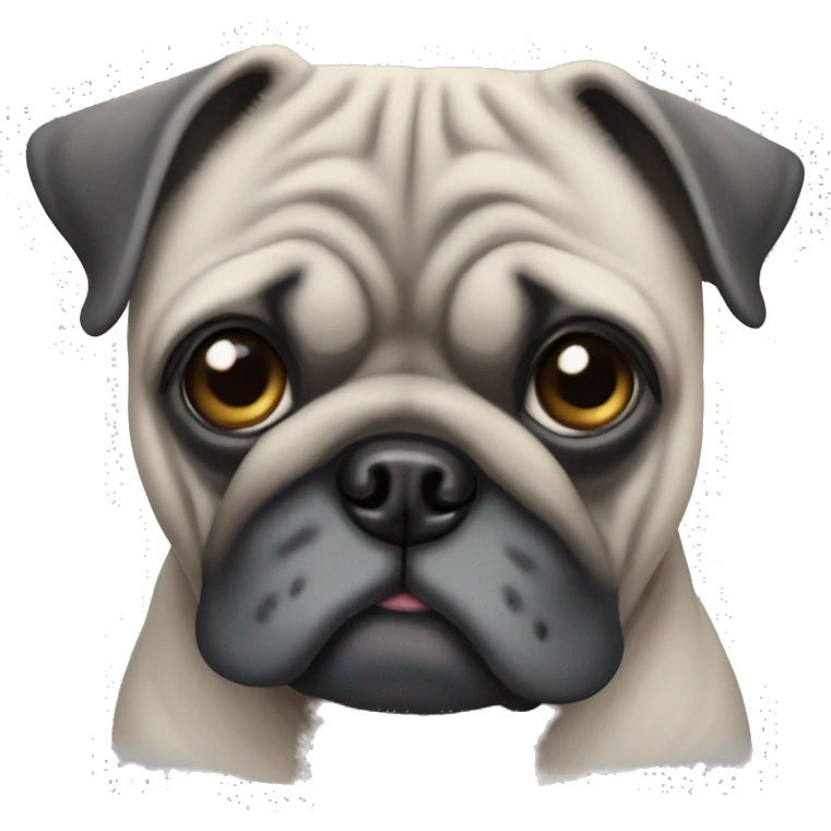 Old pug with grey muzzle emoji