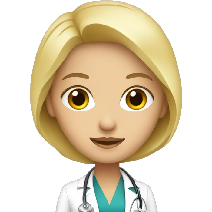 blonde ultrasound doctor emoji